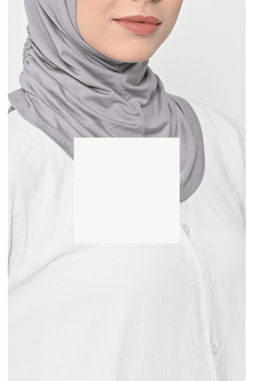 Asnia Hijab Instan Serut Grey-  Hijab Tencel Micro Modal